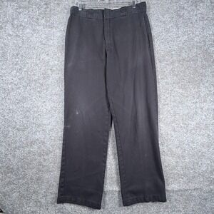 Dickies 874 Original Fit Work Pants Mens Black Flat Front Mid Rise Straight Leg